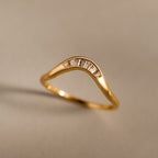 Crescent Wave Diamond Band