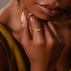 Crescent Wave Diamond Band