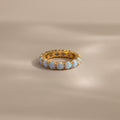 Blue Opal Eternity Ring