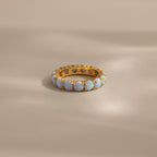 Blue Opal Eternity Ring
