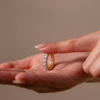 Blue Opal Eternity Ring