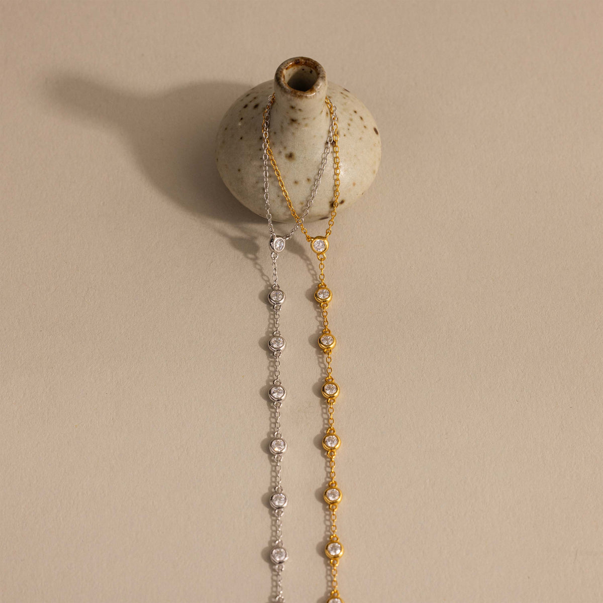 Beaded Diamond Hand Chain Bracelet