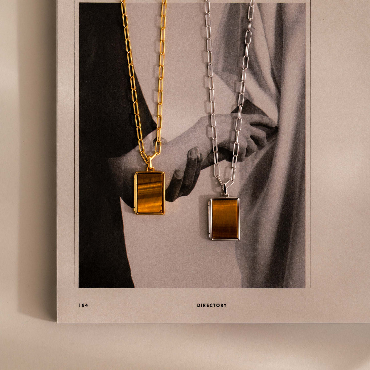 Tiger's Eye Locket Necklace