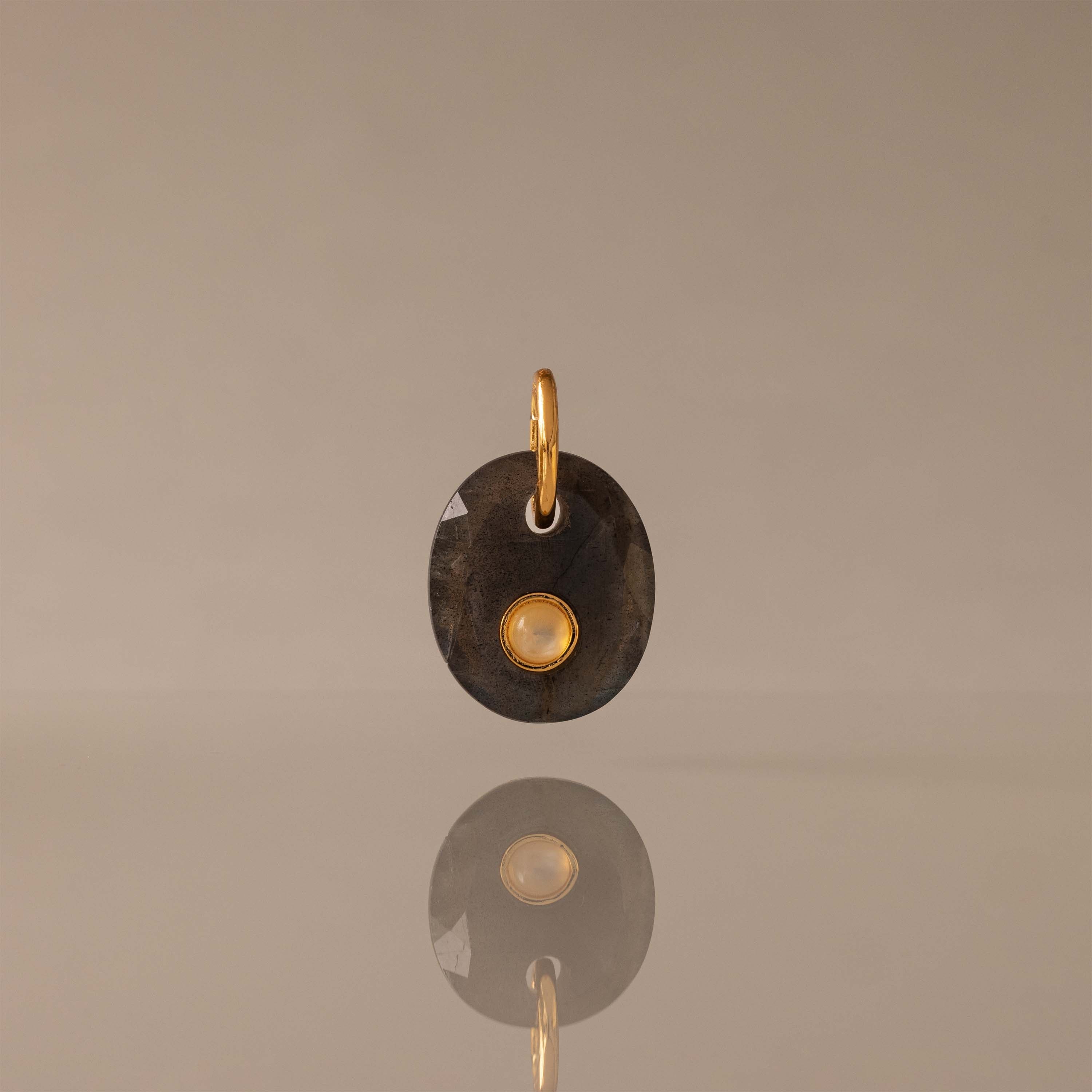 Moonstone Labradorite Charm