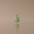 Jade Diamond Drop Charm
