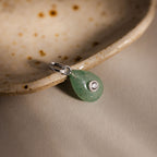 Jade Diamond Drop Charm