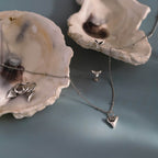 Shark Tooth Jewelry Set in Silver