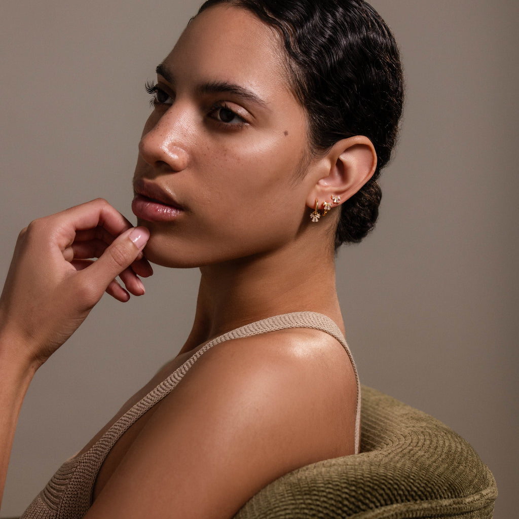 Coquette Bow Earring Set in 18K Gold