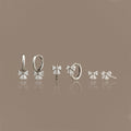 Coquette Bow Earring Set in Silver