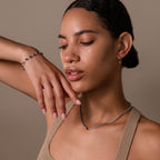 Garnet Diamond Heart Jewelry Set in Silver