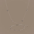 Flower Child Necklace & Bracelet Set in Silver