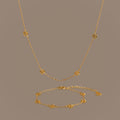 Flower Child Necklace & Bracelet Set in 18K Gold