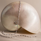 Eternity Pearl Necklace & Bracelet Set in Silver