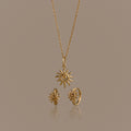 Celestial Sun Jewelry Set in 18K Gold