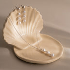 Pearl Cascade Jewelry Set in Silver