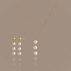 Pearl Cascade Jewelry Set in 18K Gold