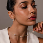 Flower Pearl Jewelry Set in 18K Gold