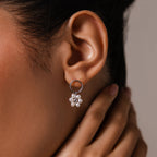 Flower Pearl Jewelry Set in Silver