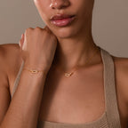 Pave Linked Pendant Necklace