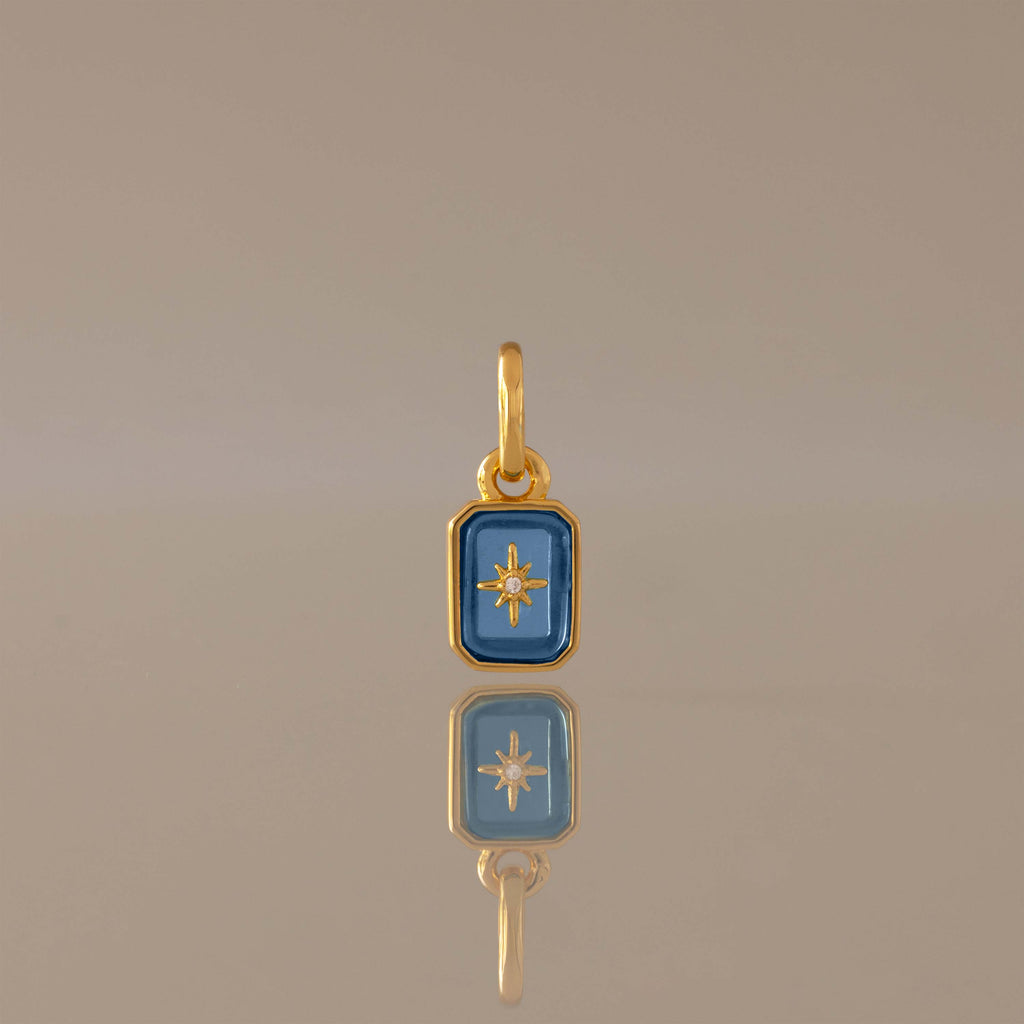 North Star Aquamarine Charm