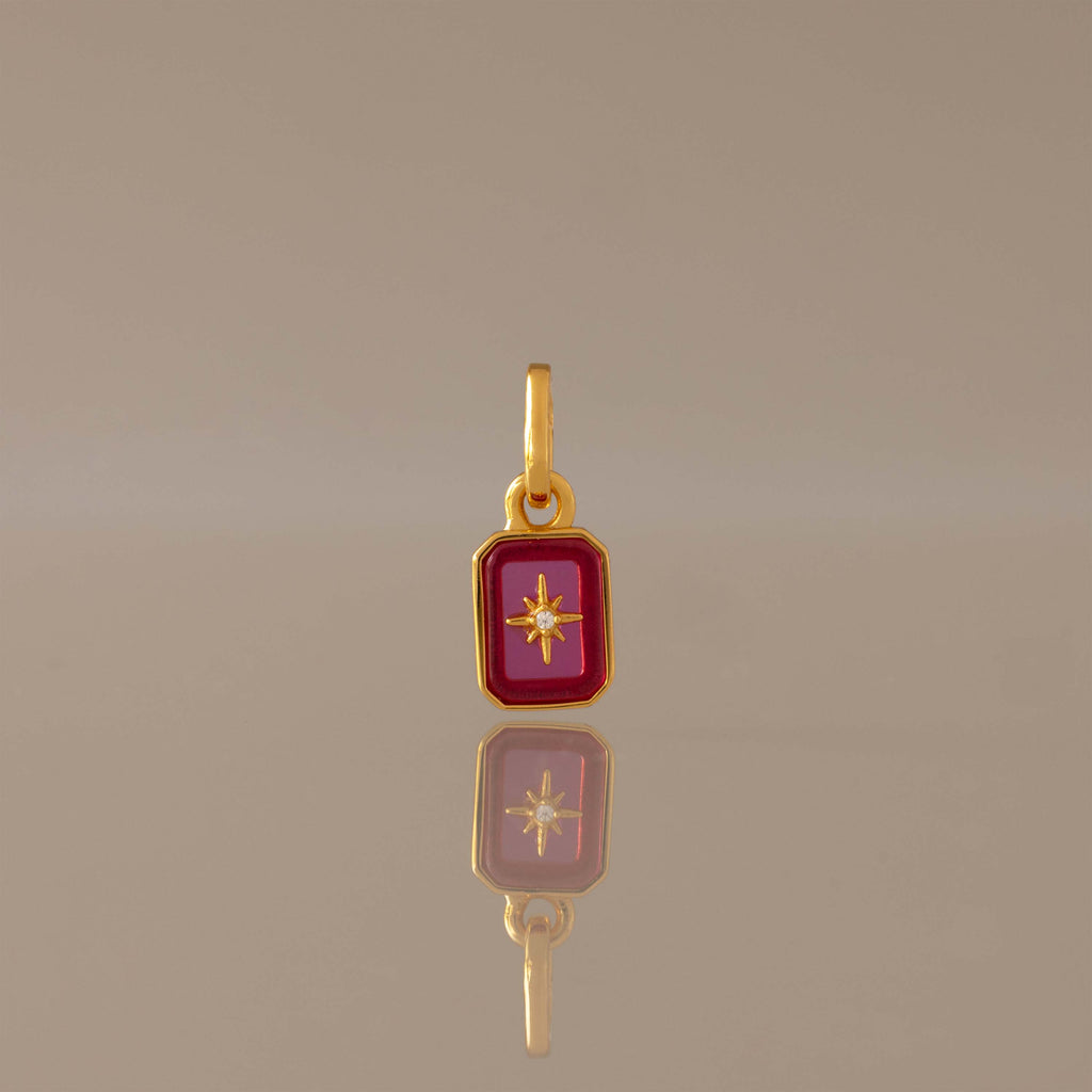 North Star Birthstone Charm