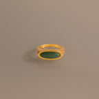 Jade Ellipse Signet Ring