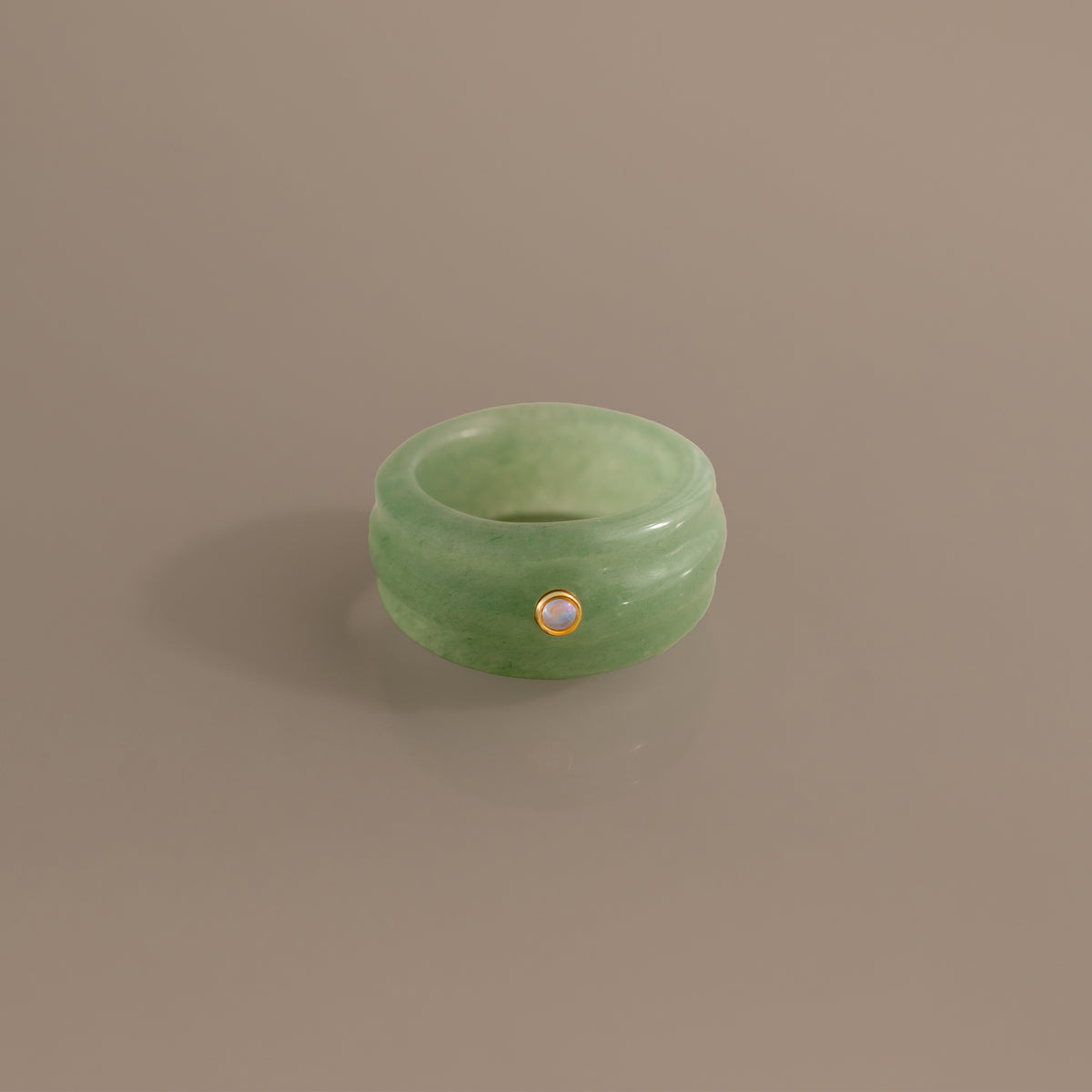Sculpted Jade & Opal Band