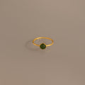 Round Jade Ring in 18K Gold