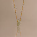 Interlocking Jade Circle Necklace in 18K Gold