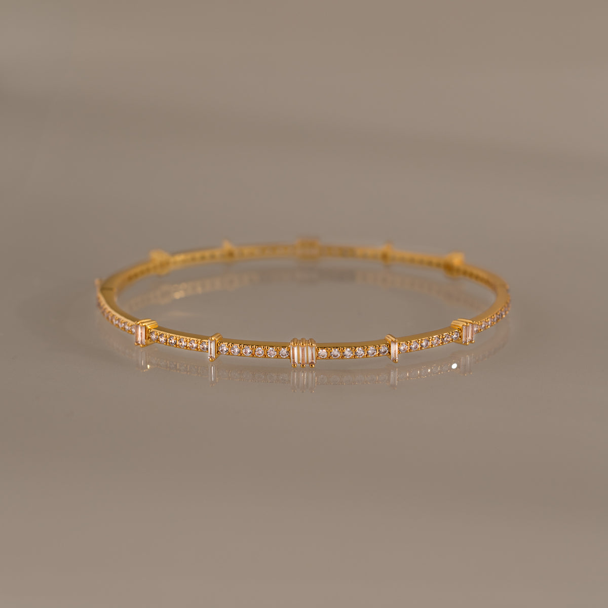 Diamond Baguette Tennis Bangle