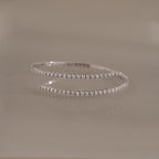 Diamond Tennis Wrap Bangle in Silver
