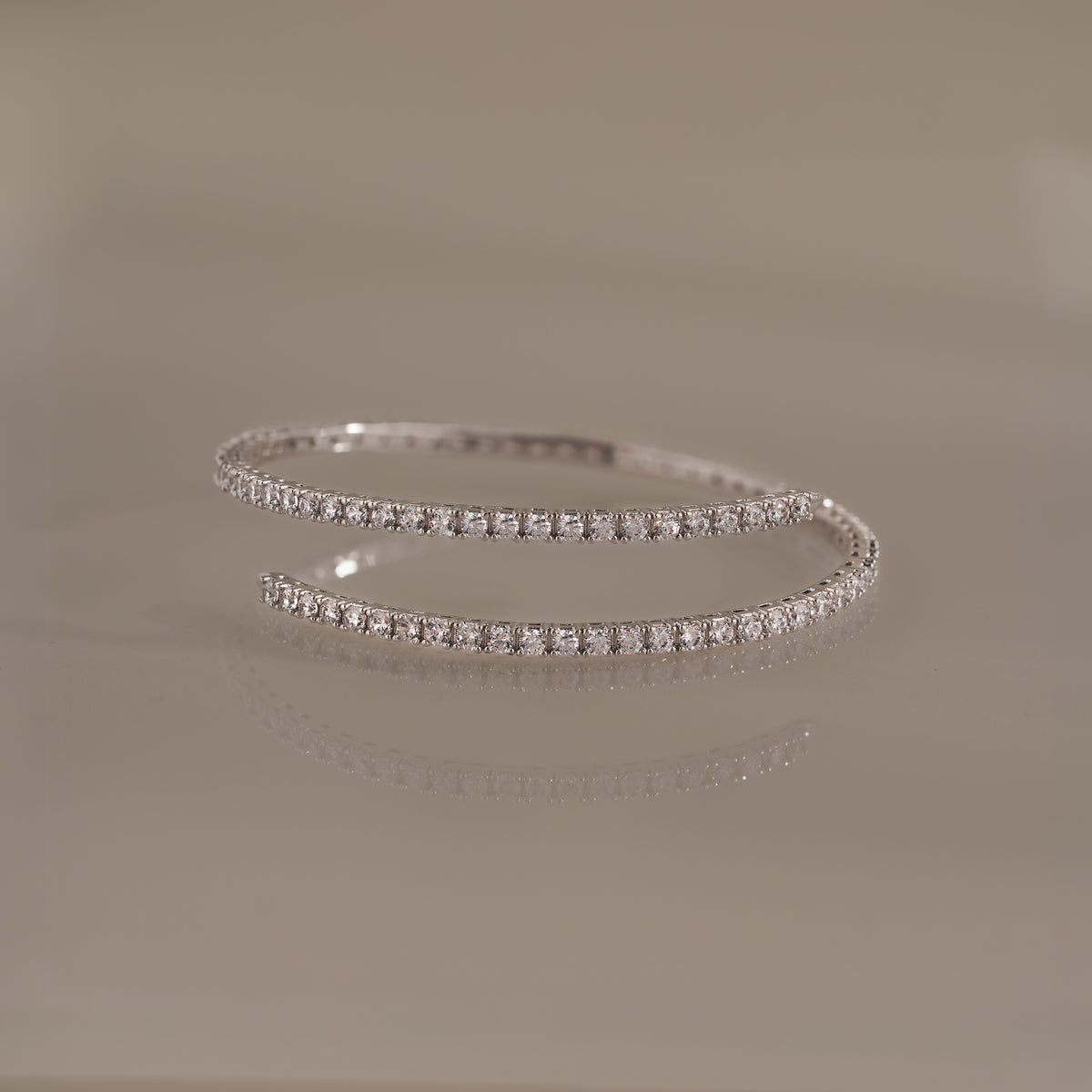Diamond Tennis Wrap Bangle