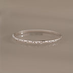 Mixed Diamond Sprinkle Bangle in Silver