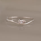 Sculpted Diamond Pear Bangle