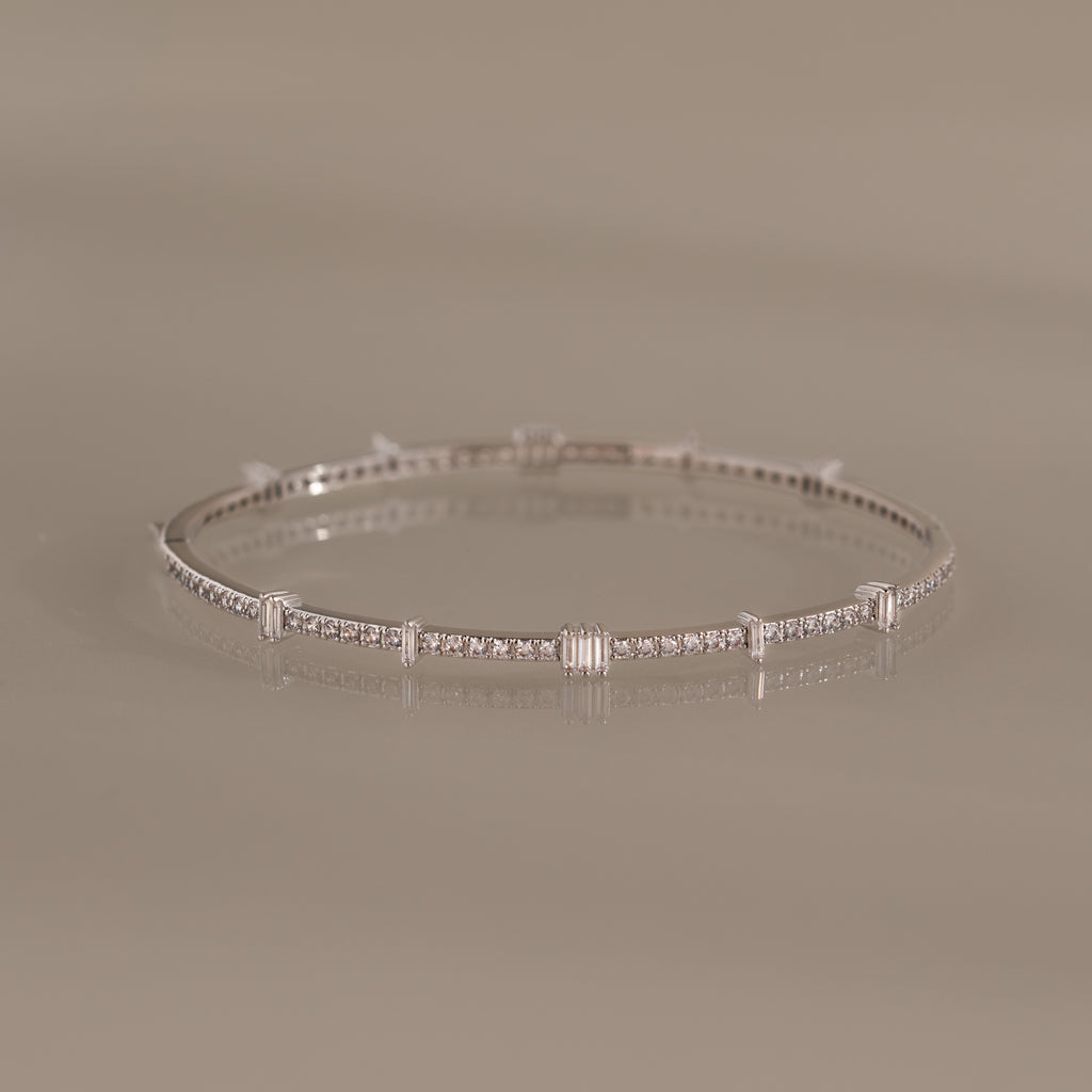 Diamond Baguette Tennis Bangle