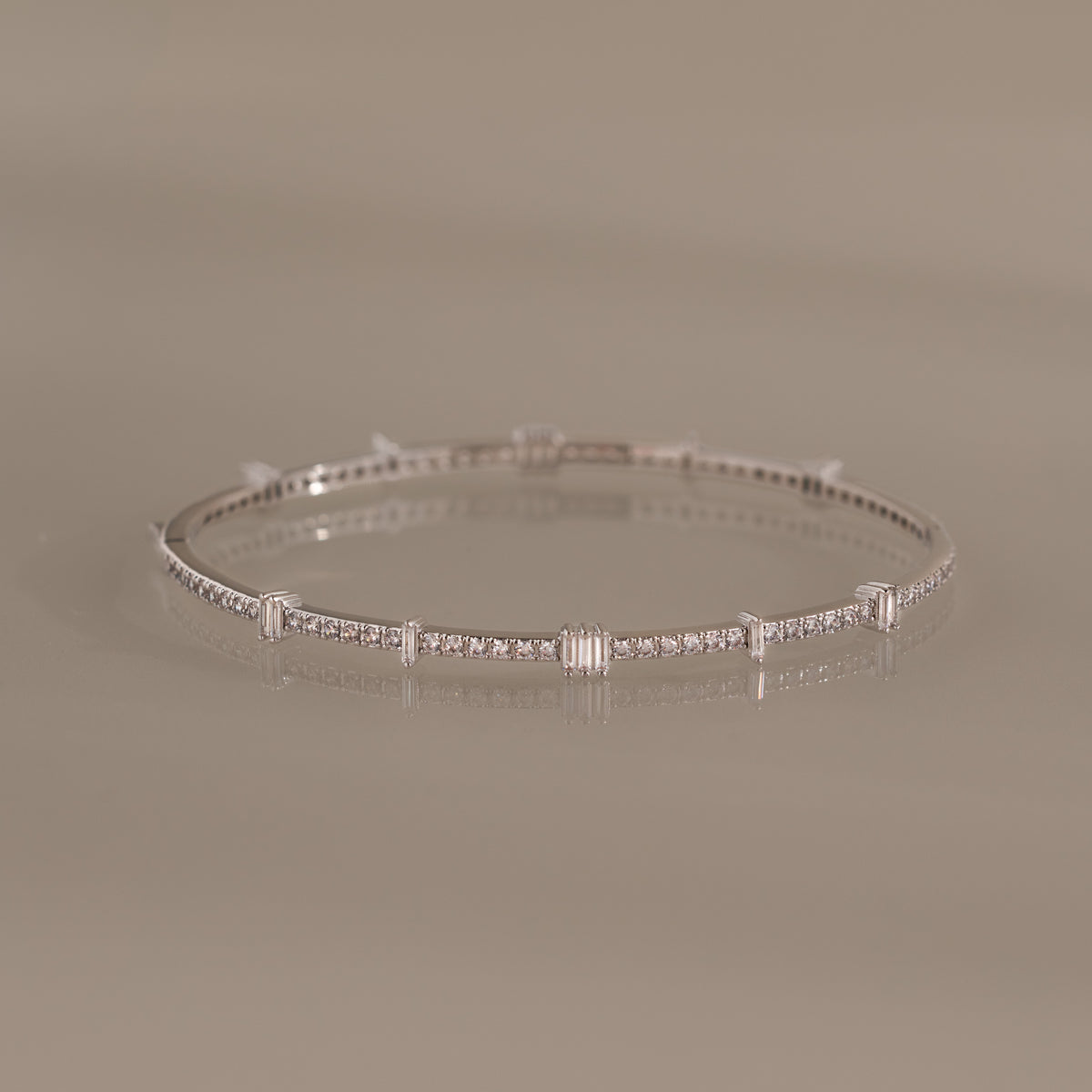 Diamond Baguette Tennis Bangle