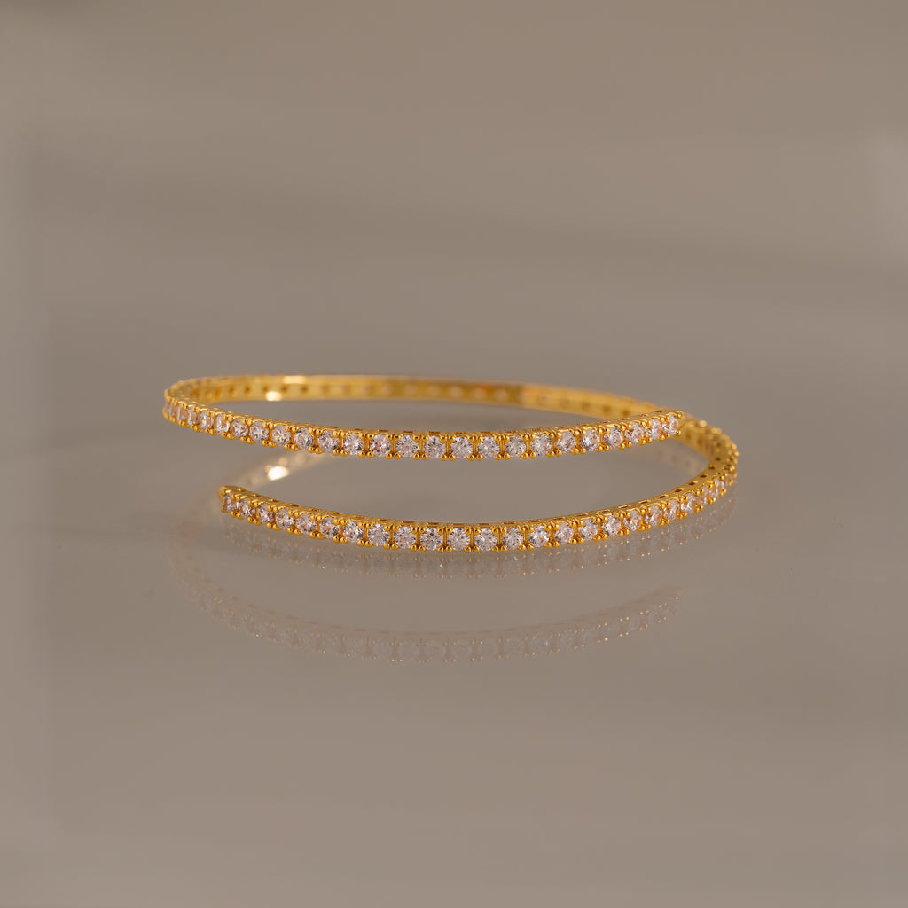 Diamond Tennis Wrap Bangle