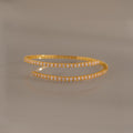 Diamond Tennis Wrap Bangle in 18K Gold