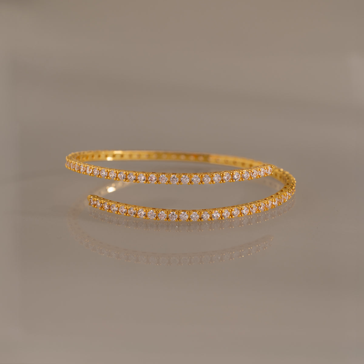 Diamond Tennis Wrap Bangle