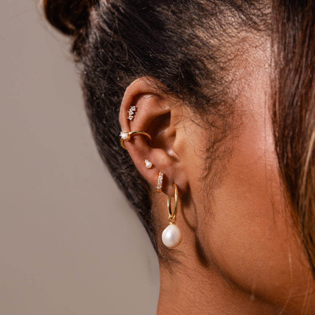 Pearl Diamond Ear Cuffs