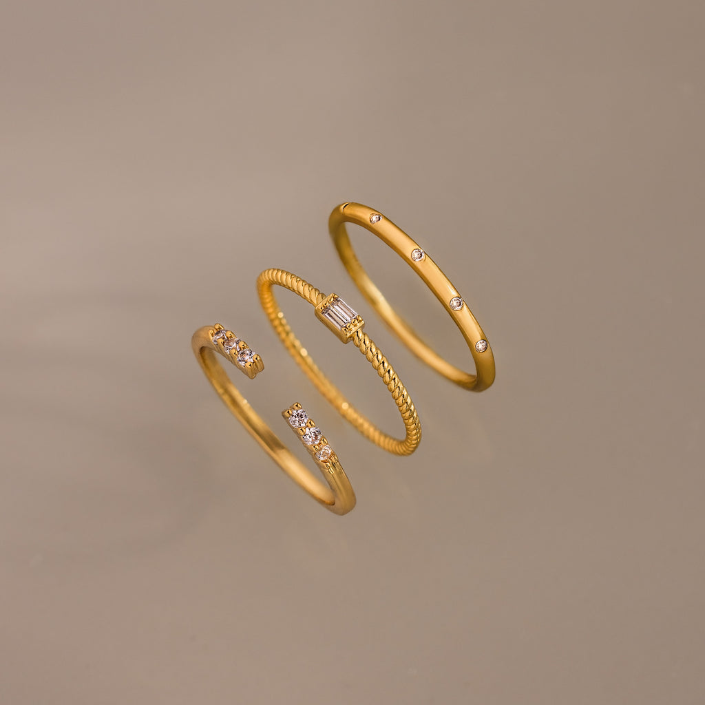 Trinity Diamond Ring Set
