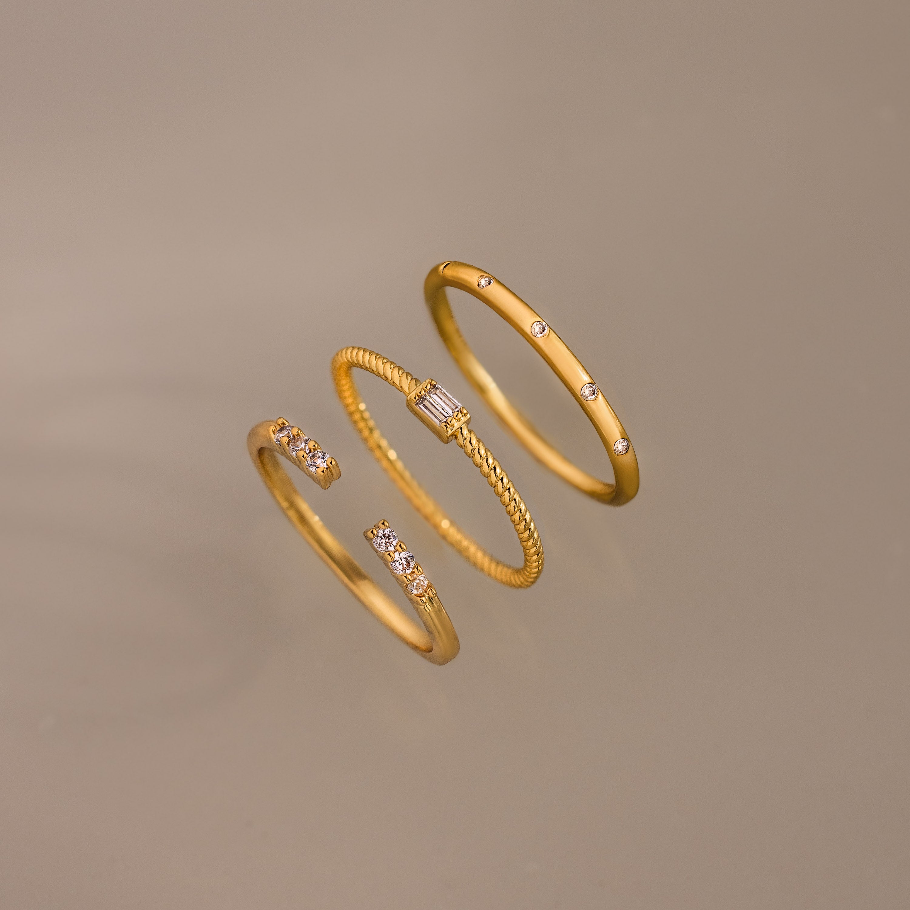 Trinity Diamond Ring Set