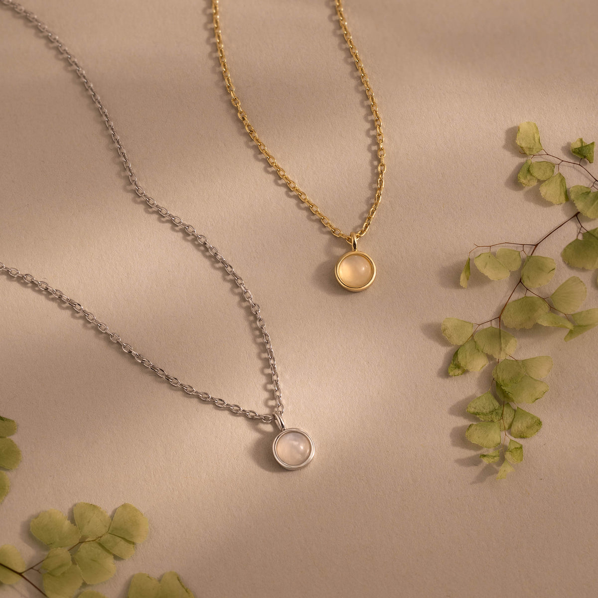Moonstone Charm Necklace