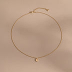 Moonstone Charm Necklace in 18K Gold