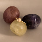 Dainty Round Moonstone Ring in 18K Gold