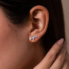 Blue Opal Starlight Bloom Studs in 18K Gold