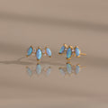 Blue Opal Starlight Bloom Studs in 18K Gold