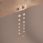 Waterfall Pearl Earrings in 18K Gold