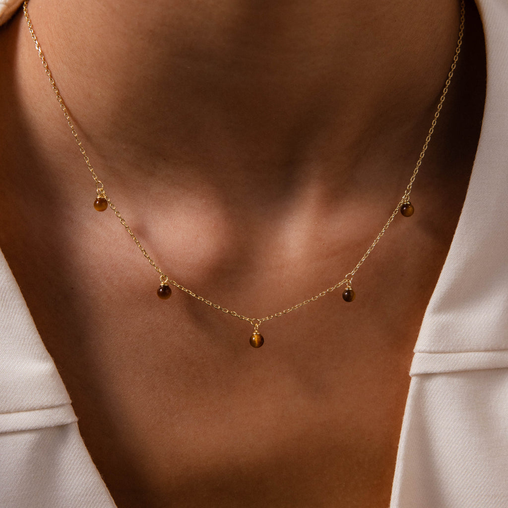 Tiger's Eye Station Necklace