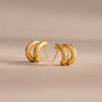 Bold Duo Hoops in 18K Gold